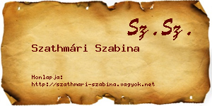 Szathmári Szabina névjegykártya